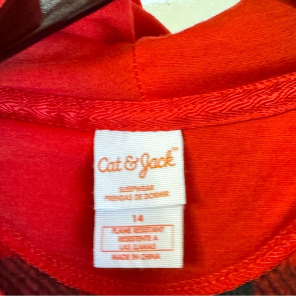 Cat & Jack Onesie Zip up Fleece PJ - Picture 2 of 5